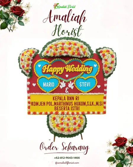 Papan Bunga Pernikahan Sidanegara